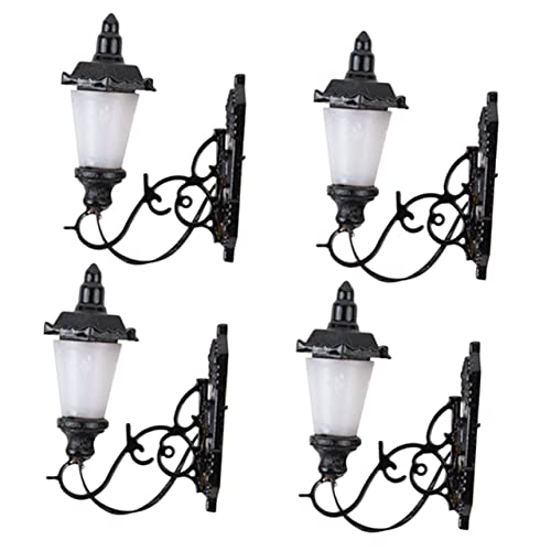 Tofficu 4 Stück Miniatur Wandleuchten Schwarz mit Warmgelbem Licht Langlebiges Modellbau zubehör für Sandtisch Dekoration Stilvolle Mini DIY Wandlampen für Puppenhaus und Mikro Landschaft Tofficu 4 Stück Miniatur Wandleuchten Schwarz mit Warmgelbem Licht Langlebiges Modellbau zubehör für Sandtisch Dekoration Stilvolle Mini DIY Wandlampen für Puppenhaus und Mikro Landschaft von Tofficu