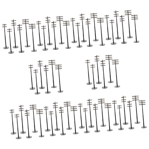 Tofficu 60 STK Mikro-landschaftshof Messgerät Mikrolandschaftsmodell Telefon Zubehör Für Modelleisenbahnen Der Spurweite o Telegrafenmast Miniaturmodell Eisenbahn Zuglampe Straßenlicht Abs von Tofficu