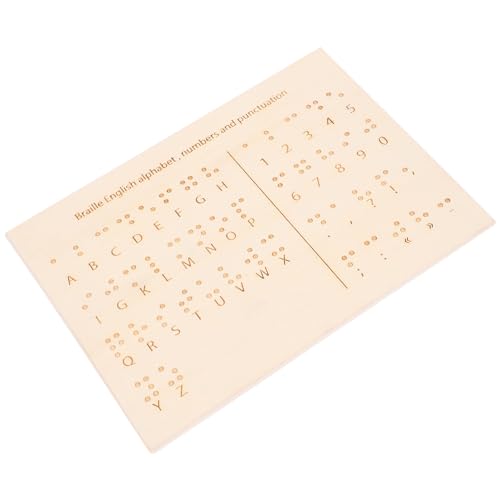 Tofficu Blindenschrift Lernausrüstung Braille Lerntafel Lerntafel Für Blinde Blindenversorgung Holz Lerntafel Blinden Grundausstattung Blinden Nummerntafel von Tofficu