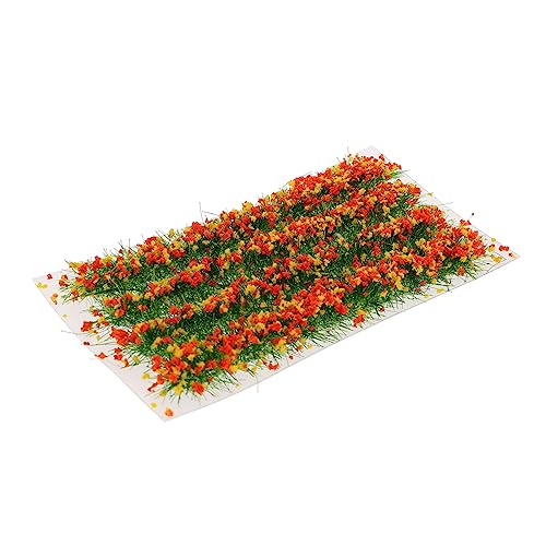 Tofficu Miniatur Blumencluster Für Mikrolandschaften DIY Sandtisch Dekoration Vegetation Für Modellbau Und Landschaftsgestaltung Gelbe Blüten Für Kreative Arrangements von Tofficu