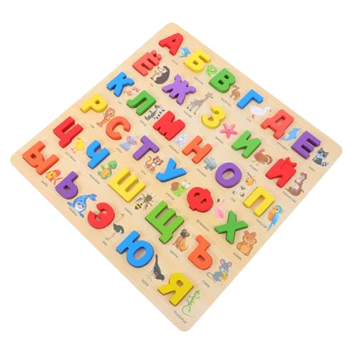 Tofficu Montessori Holzpuzzle Russisches Alphabet Buntes Lernspielzeug für Tragbares Russisches Buchstabenbrett zur Sprachförderung und Eltern Junge Mädchen Interaktion Pädagogisches Tofficu Montessori Holzpuzzle Russisches Alphabet Buntes Lernspielzeug für Tragbares Russisches Buchstabenbrett zur Sprachförderung und Eltern Junge Mädchen Interaktion Pädagogisches von Tofficu