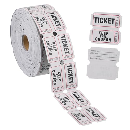 Tofficu Tombola Tickets Rolle Multifunktionale Veranstaltungstickets Für Aktivitäten Und Vergnügungsparks Ideal Für Events Gewinnspiele Und Spiele Pro Rolle von Tofficu