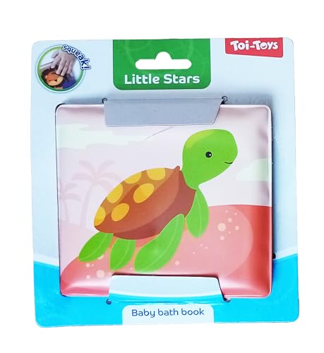 BADEBUCH Tiere für Baby ab 4 Monaten 4 Seiten Kinder Badewanne Buch Spielzeug 10 (Schildkröte) von Toi-Toys