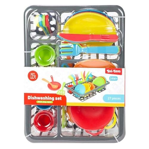 Home Food Afwasrek met Bestek en Pannen, 27dlg. von Toi-Toys