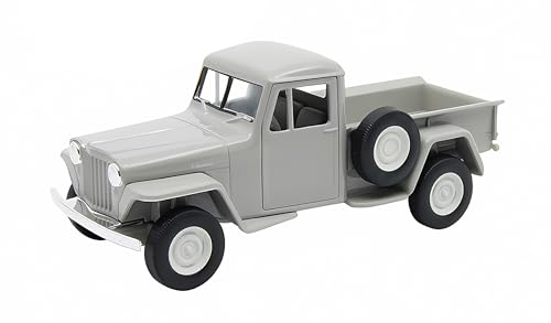 Jeep Willys Pick-Up 1947 Modellauto 12cm Modell Auto Spielzeugauto Welly 4-Varianten 56 (Grau) von Toi-Toys