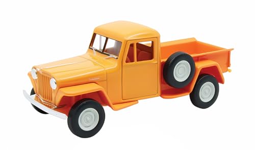 Jeep Willys Pick-Up 1947 Modellauto 12cm Modell Auto Spielzeugauto Welly 4-Varianten 56 (Orange) von Toi-Toys