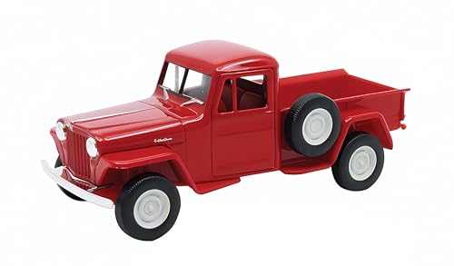 Jeep Willys Pick-Up 1947 Modellauto 12cm Modell Auto Spielzeugauto Welly 4-Varianten 56 (Rot) von Toi-Toys