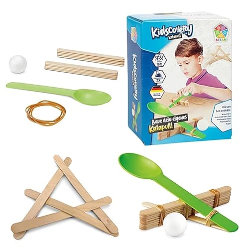 KATAPULT Set 18-teilig Stem KIDSCOVERY Experiment Creative Katapulte Science Lernspielzeug Wissenschaftsspielzeug, Spielzeug, Experimentierset 73 von Toi-Toys