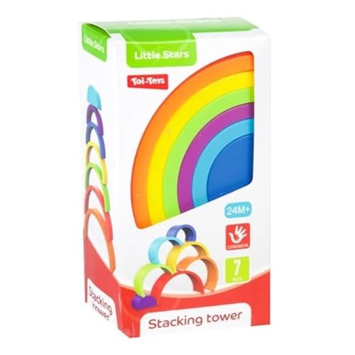 Little Stars Baby Stapeltoren Regenboog, 7dlg. von Toi-Toys