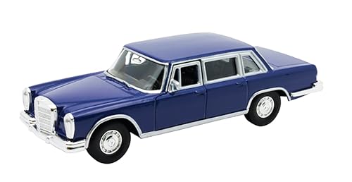 Mercedes-Benz 600 1963 Modellauto aus Metall Modell Auto mit Rückzugmotor Spielzeugauto Welly 4-Varianten 32 (Blau) von Toi-Toys