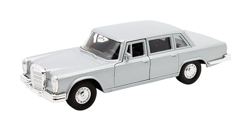 Mercedes-Benz 600 1963 Modellauto aus Metall Modell Auto mit Rückzugmotor Spielzeugauto Welly 4-Varianten 32 (Silber-Metallic) von Toi-Toys