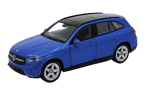 Mercedes-Benz GLC 12cm Modellauto aus Metall Modell Auto mit Rückzugmotor Spielzeugauto Welly 25 (Blau-Metallic) von Toi-Toys