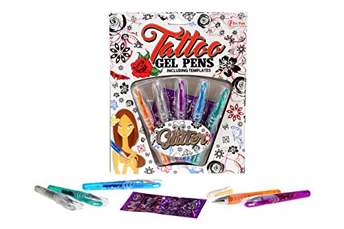 Toi-Toys 45622A Tatouage Stylos de Gel 5 Pièces-sur Carte, Tattoo-Stift, 5 Stück (1er Pack) von Toi-Toys