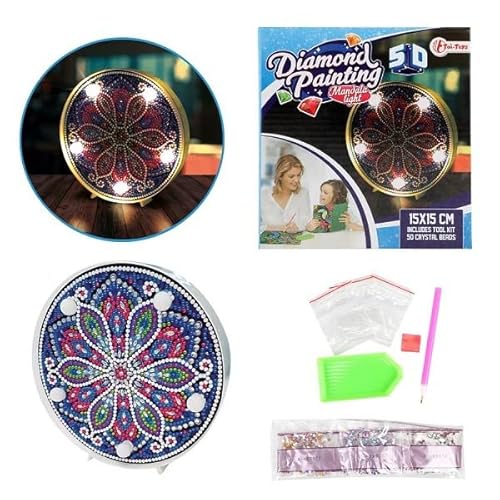 Toi Toys Diamantmalerei-Mandala-Lampe von Toi-Toys