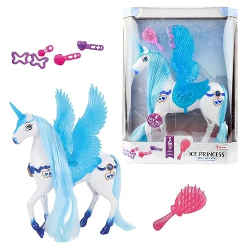 Toi-Toys Eisprinzessinen XL Einhorn mit blauen Flügeln von Toi-Toys