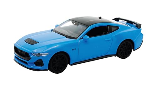 Toi-Toys Ford Mustang GT 2024 12cm Modellauto Metall Modell Auto Spielzeugauto 87 (Blau-Metallic) von Toi-Toys