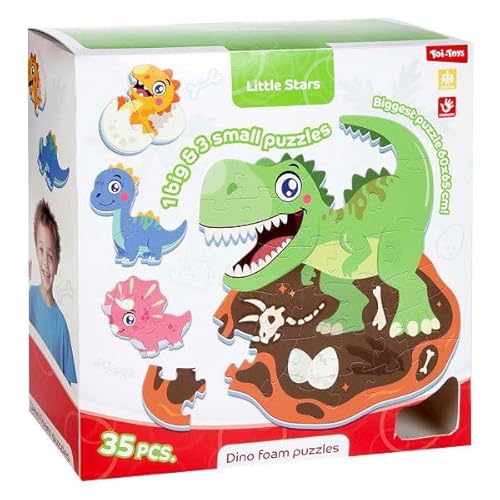 Toi-Toys Little Stars Foam Vloerpuzzel Dino, 36st. von Toi-Toys