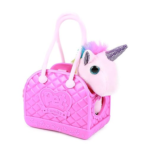 Toi-Toys PLÜSCH-Einhorn in Handtasche 20cm Dream Horse Plüschtier Kuscheltier Tasche Kinder 2-Varianten 12 (Pink) von Toi-Toys