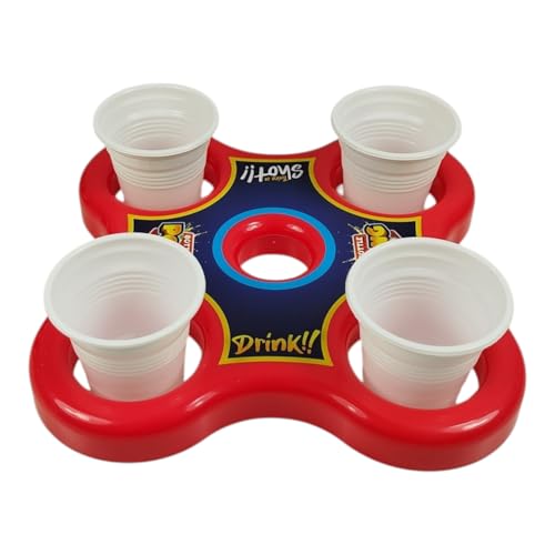 Toi-Toys Shot Pong Trinkspiel - Pong Hero Partyspiel mit 4 Bechern von Toi-Toys