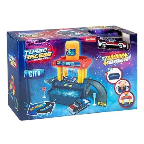 Turbo Racers Auto Wasch Garage mit Farbwechsel Auto von Toi-Toys