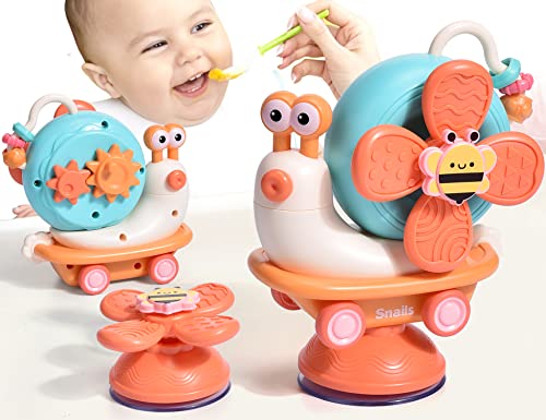 Hochstuhl Saugnapf Spielzeug für Baby 6 Monate, Montessori Baby‘s Spielzeug 6-18 Monate, Aktivität Spielzeug Kinder mit Saugnäpfen, Geschenk Baby Mädchen 1-3 Jahr von Tokiyis