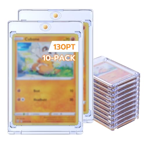 Tolesum 10PCS Magnetic Card Holder 130PT Sammelkarten Hüllen UV-Schutz Kunststoff Harte Kartenhüllen Halter Transparent Karten Sleeves für Pokemon, Yugioh,Magic, MTG, Sportkarten Sammlung von Tolesum