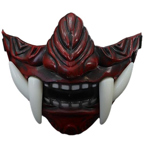 Halloween Cosplay Fangs Face Cosplay Horror Half Face Fangs Costume Animal Skull Design Sturdy & Comfortable Theme Face for Adults von Toliya