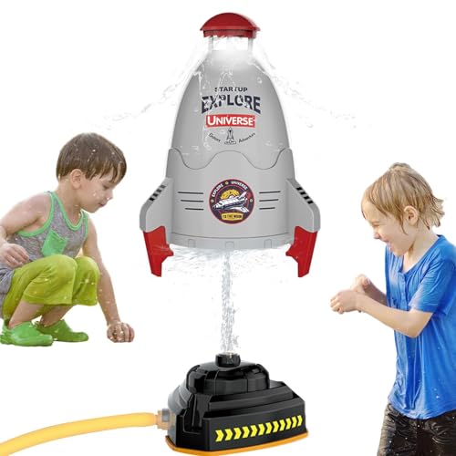 Wasserdruck-Raketenstart, Wassersprinkler für Kinder | Höhenverstellbare Sprühflasche, Raketenstart,Wasserspielzeug für Kinder im Freien, manuelles Wasserpumpenspielzeug, Kinderraketenspielzeug, 360°- von Toliya