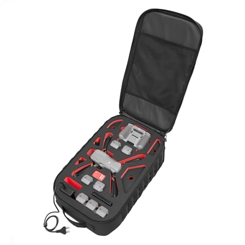 TomCase großer Rucksack „Ready to Fly“ für DJI Air 3S Fly More Combo, DJI RC 2 oder Standard Controller & viel Zubehör + “Akkus Laden im Inlay”Funktion von TomCase