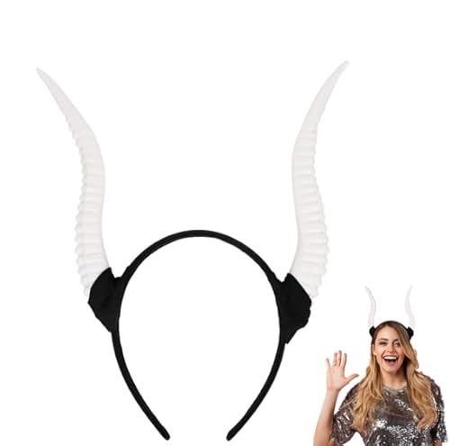 Antelope Horn Stirnband Schaf Kopfbedeckung: H Air Hoop Gazelle Kostüm Kopfschmuck Party Schaf Kopfbedeckung Weiß von Tomaibaby