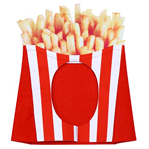 Tomaibaby 1stk Chip-Party-Hut Neuheit Hut Pommes-Frites-Kappe Pommes-Frites-kostüm Burger-Ornament Pommes Frites Kostüm Filzhut Erwachsene Verrückte Hüte Hot Dog Hut Requisiten Vlies Cosplay von Tomaibaby