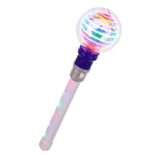 Tomaibaby Beleuchtet Ball Spielzeug Zauberstab Glühender Stock Spinnenlicht Zauberstab Rotierende LED Spielzeug Zauberstab Blinkende Stern LED Zauberstab (Blau) von Tomaibaby