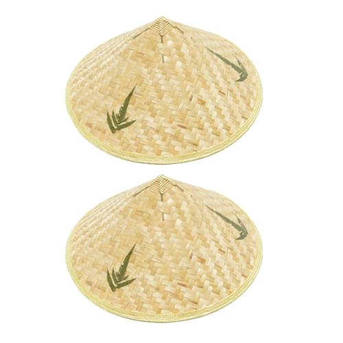 Tomaibaby Chinesische Stroh Hut Orientalischen Headwear: 2Pcs Asiatischen Kuli Japanischen Hut DIY Vietnamesisch Landwirt Kostüm Haar- Accessoire von Tomaibaby