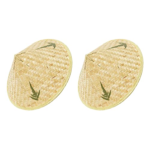 Tomaibaby Chinesische Stroh Hut Orientalischen Headwear: 2Pcs Asiatischen Kuli Japanischen Hut DIY Vietnamesisch Landwirt Kostüm Haar- Accessoire von Tomaibaby