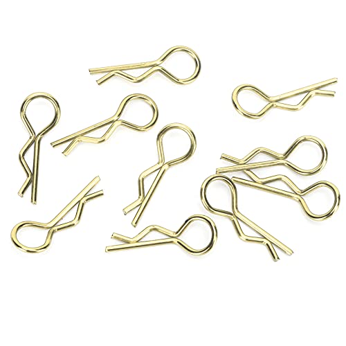 Tomantery RC Car Shell Clip RShape Metall Karosserie Clips Pins für 1/5 1/6 1/8 1/10 RC Car (Gold) von Tomantery