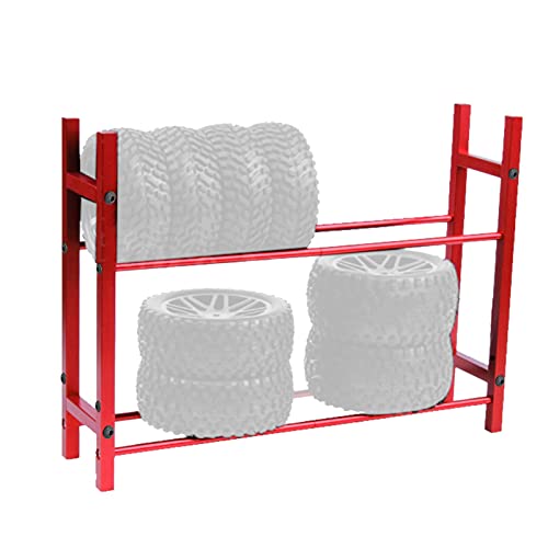 Tomantery Reasonable Design Rc Tire Rack 1,9-Zoll-Reifenhalter, der Ihnen bei der Lösung von Reifenlagerungsproblemen für 1,9-Zoll-Gummireifen Hilft (Rot) von Tomantery