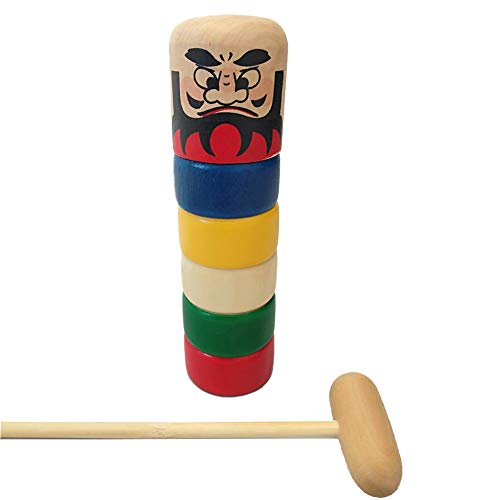 Daruma Otoshi Japanisches traditionelles Spielzeug 7inch von Tomerry