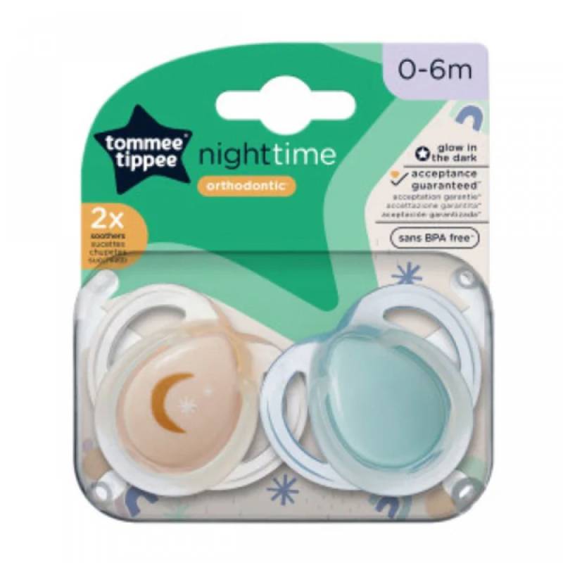 Succhietto Tommee Tippee 2 Pz Night Time 0-6m Luna Oro von Tommee Tippee