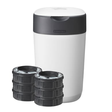 Tommee Tippee Windeleimer Twist & Click Advanced , inkl. 6 Kassetten, weiß von Tommee Tippee