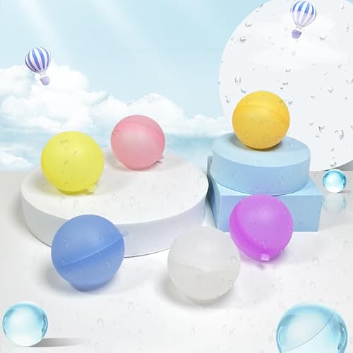 20 Stück Wiederverwendbare Wasserballons, Wasserbomben Selbstdichtend, Wasserbomben Silikon für Outdoor, Wasserpark，Wasserbomben Wiederverwendbar Magnet für Kinder und Erwachsene von Tomooo