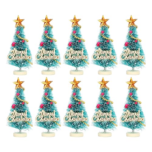 Tomotato Mini Weihnachtsbaum Modell, 10 Stücke Plastik Puppenhaus Dekoration Kleine Größe 1/12 für Miniatur Puppenstuben Wohnzimmer Garten Tomotato Mini Weihnachtsbaum Modell, 10 Stücke Plastik Puppenhaus Dekoration Kleine Größe 1/12 für Miniatur Puppenstuben Wohnzimmer Garten von Tomotato