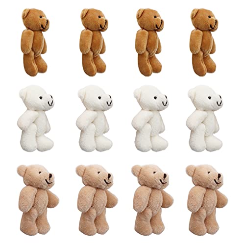 Mini-Teddy-Plüschtier, Weich, Niedlich, Mini-Puppe, Bär, Schlüsselanhänger, Dekorationen von Tomvorks