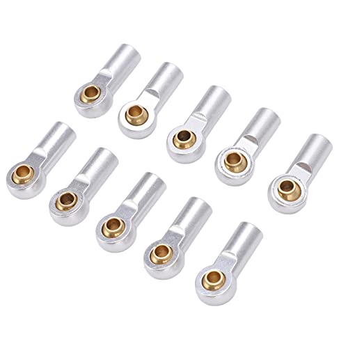 Tomvorks Aluminium M3 Metal Ball END LINK Stange Halter für AXIAL SCX10 RC Autos 10PCS (Silber) von Tomvorks