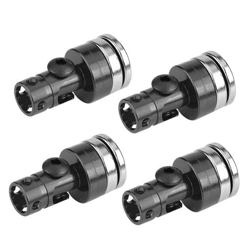 Tomvorks Aluminium Magnetic Body Post Mount für SCX10 4WD RC Car Gelb Schwarz Lila 4PCS (Schwarz) von Tomvorks