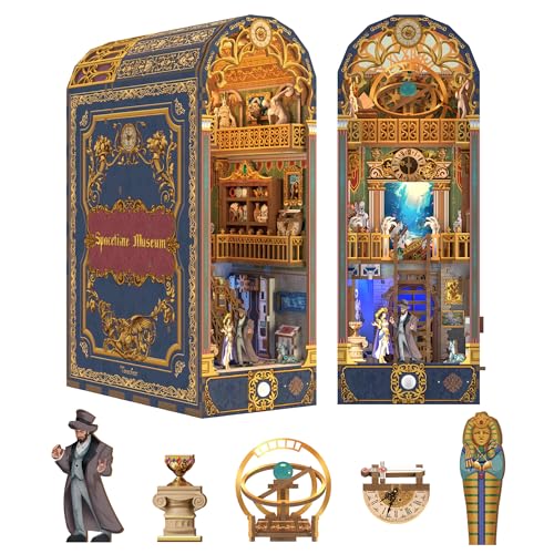 Tonecheer DIY Book Nook Kit mit Staubschutz und LED-Licht, Spacetime Museum 3D Holz Puzzle, bewegliche und rotierende Teile, kreative Buchstütze für Bibliothek, Geschenkideen für Erwachsene Tonecheer DIY Book Nook Kit mit Staubschutz und LED-Licht, Spacetime Museum 3D Holz Puzzle, bewegliche und rotierende Teile, kreative Buchstütze für Bibliothek, Geschenkideen für Erwachsene von Tonecheer
