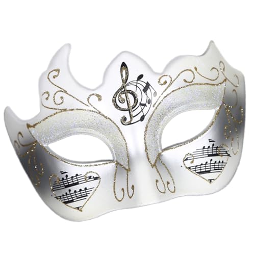 Tongyanji Festival-Accessoires, Halloween-Kostüme, elegante glitzernde Musiknoten, Karneval, Venezianer, Halbgesichtsabdeckung für Maskerade, Party und Hochzeit, Event, Augenmaske von Tongyanji