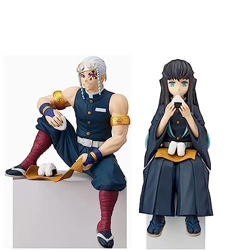 2 Stück Figuren Uzui Tengen Tokitou Muichirou Nudelstopper Figur Kimetsu No Yaiba PVC Anime Charakter Modell Statue Ornamente Sammlung Geschenke von Tongyundacheng