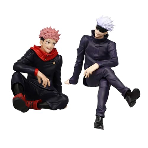 2Stück Anime Figuren Itadori Yuji und Gojo Satoru PVC Charakter Cartoon Sammlung Modell Action Figur Statue Desktop Dekorationen von Tongyundacheng