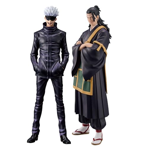 2Stück JJK Geto Suguru Gojo Satoru Figur Statue 22cm Anime JJK Action Figur Gojo und Geto PVC Charakter Modell Desktop Dekoration Sammlerstücke für Fans von Tongyundacheng