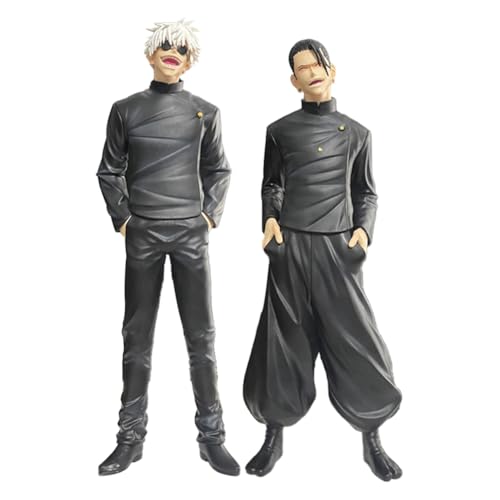 2Stück Satoru Gojo & Suguru Geto Figuren Statue Anime PVC Action Figur Gojo und Geto High School Ver. Sammlerstücke Modell Deorations für Fans Geschenk von Tongyundacheng